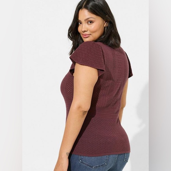 torrid Tops - Torrid Everyday Soft Pullover Pointelle Sweater